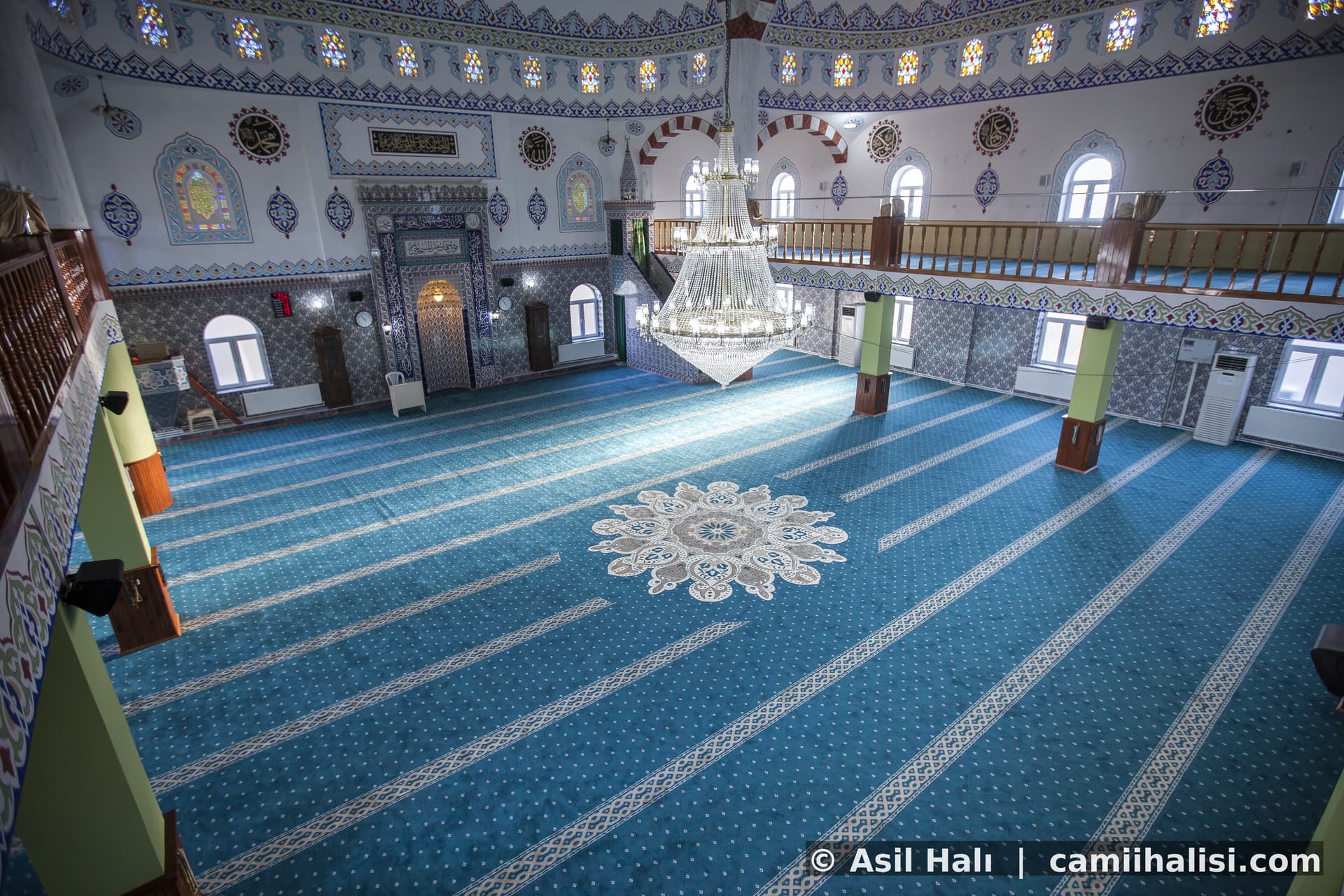 Cami halısı projesi tamamlandı — özel baskı cami halısı Asil Halı
