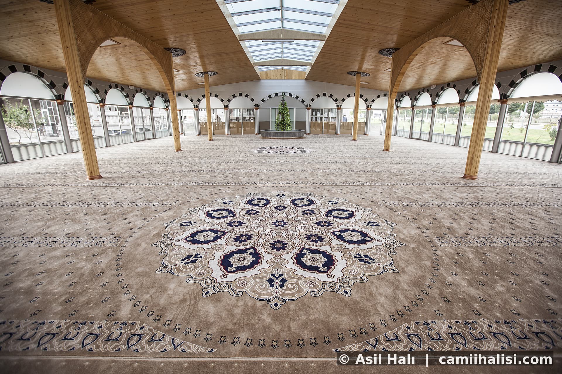 Saflı cami halısı saf düzeni — seccadeli cami halısı alternatif